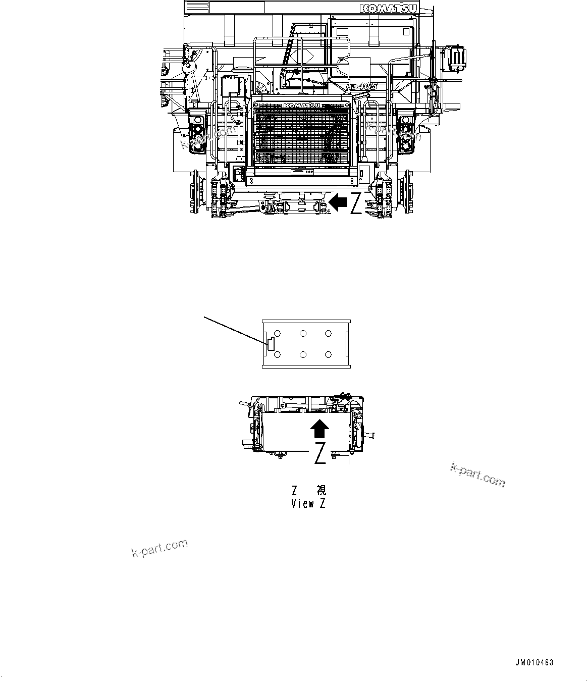 Komatsu parts book diagram for HD605-8 S/N 30072-UP (For KAL): NAME PLATE, (WITH BATTERY) (#30001-)