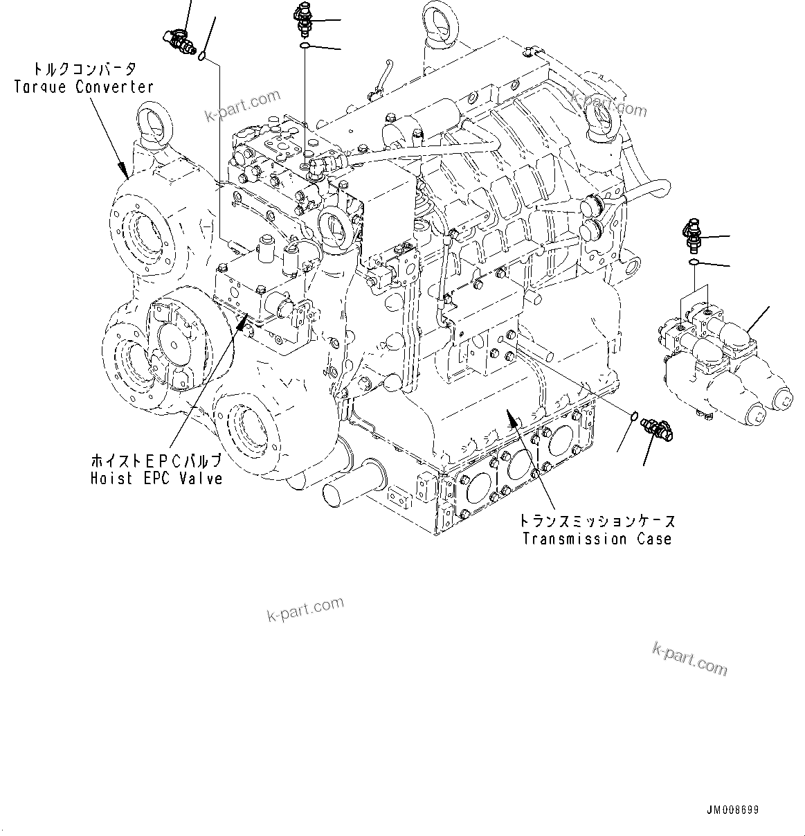 Komatsu parts book diagram for HD605-8 S/N 30072-UP (For KAL): PREVENTIVE MAINTENANCE SERVICE CONNECTORS (#30001-)