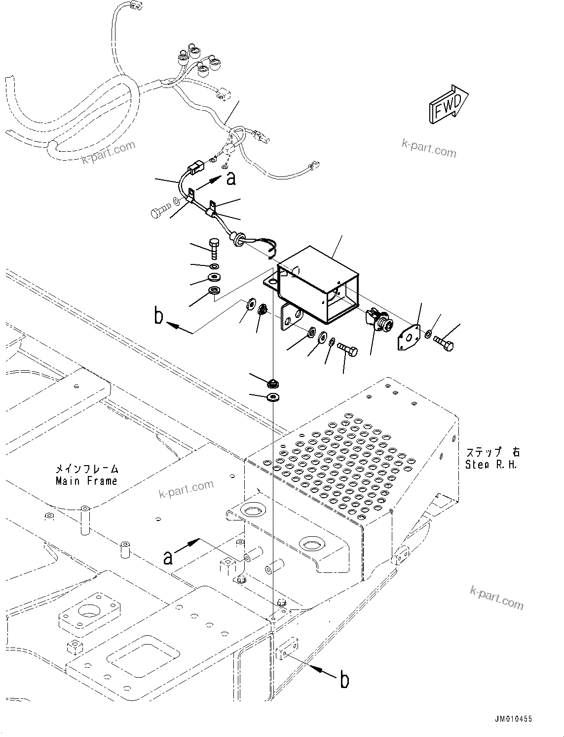 Komatsu parts book diagram for HD605-8 S/N 30072-UP (For KAL): EMERGENCY ENGINE STOP SWITCH (#30001-)