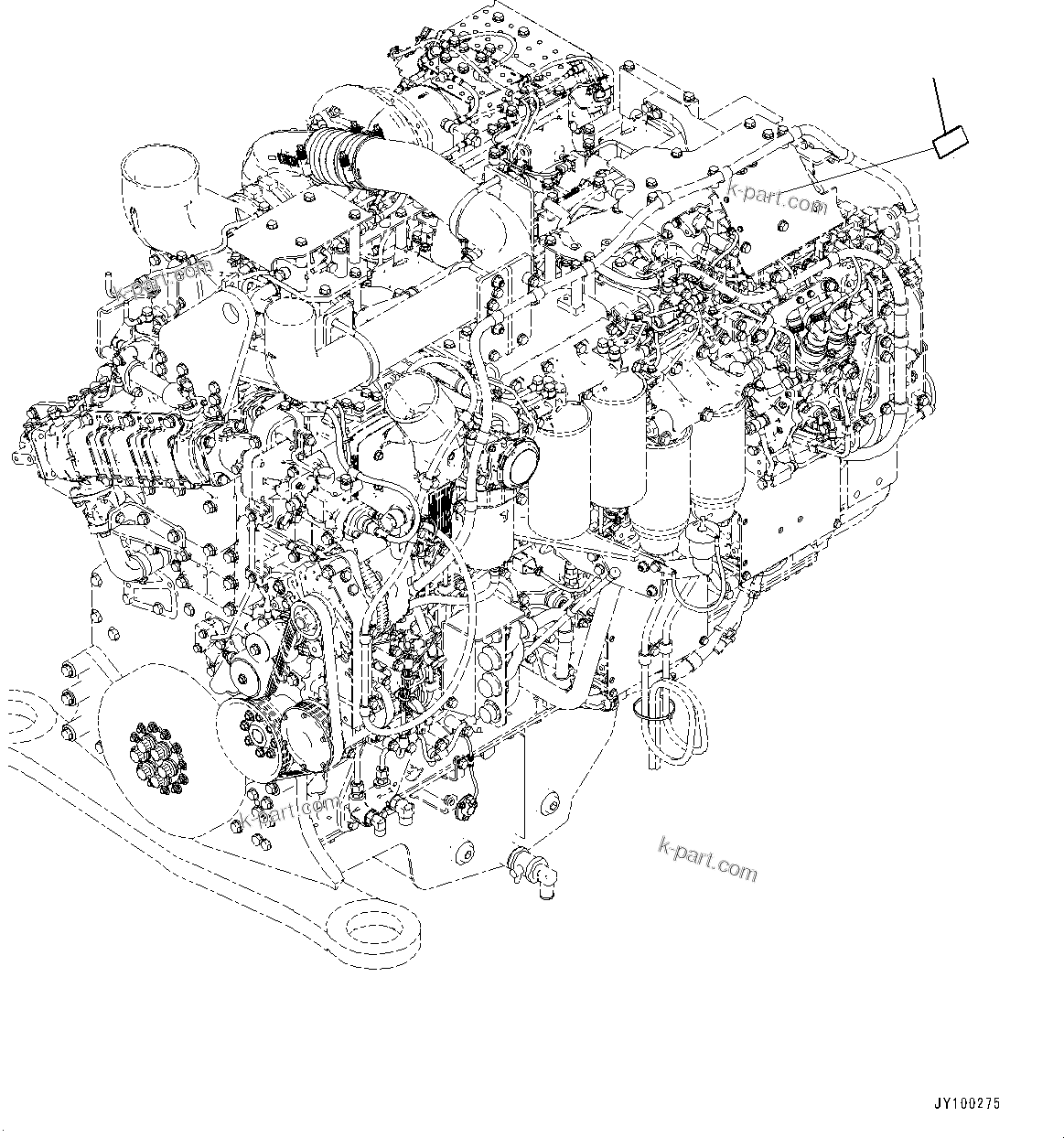 Komatsu parts book diagram for SAA6D170E-7D S/N 710161-UP (For PC1250-11/PC1250LC-11): WARNING PLATE (#710161-)