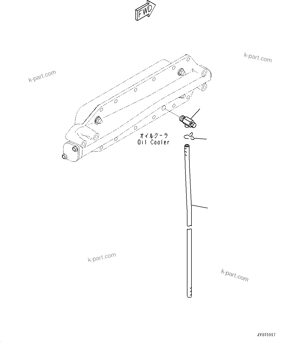 Komatsu parts book diagram for SAA6D125E-7 S/N 860032-UP (For HM300-5E0): WATER DRAIN VALVE (#860032-)