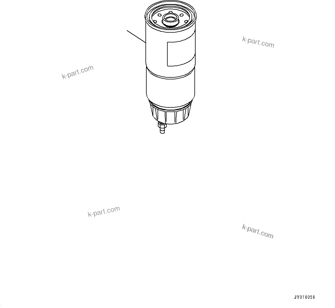 Komatsu parts book diagram for SAA6D125E-7 S/N 860032-UP (For HM300-5E0): FUEL PREFILTER CARTRIDGE (#860032-)