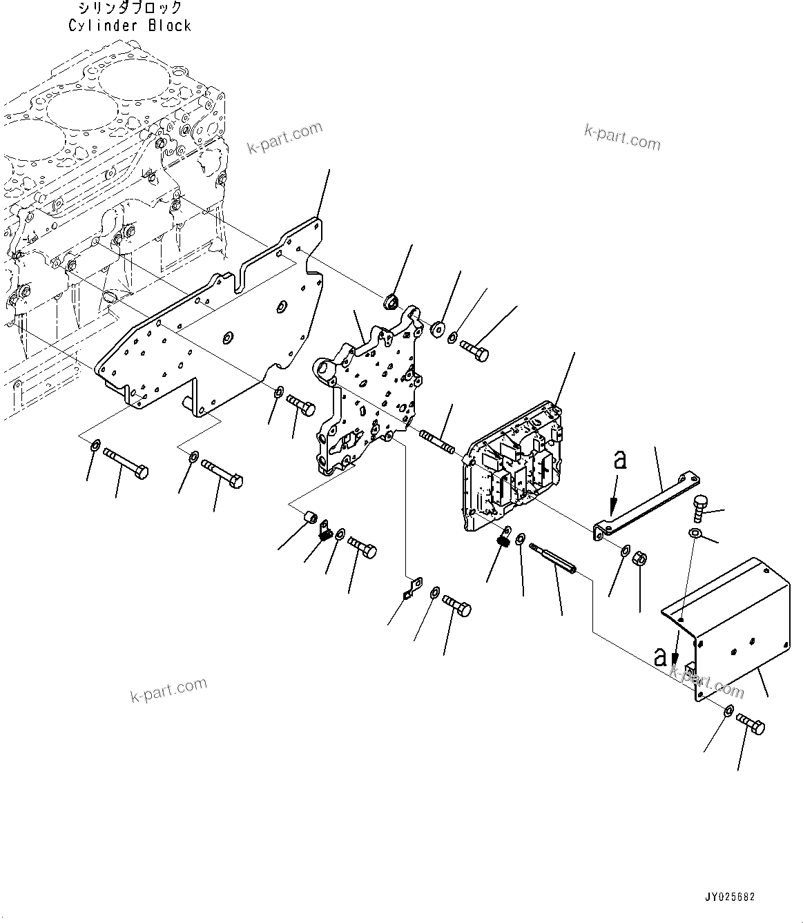 Komatsu parts book diagram for SAA6D125E-7 S/N 860032-UP (For HM300-5E0): ENGINE CONTROLLER (#860032-)