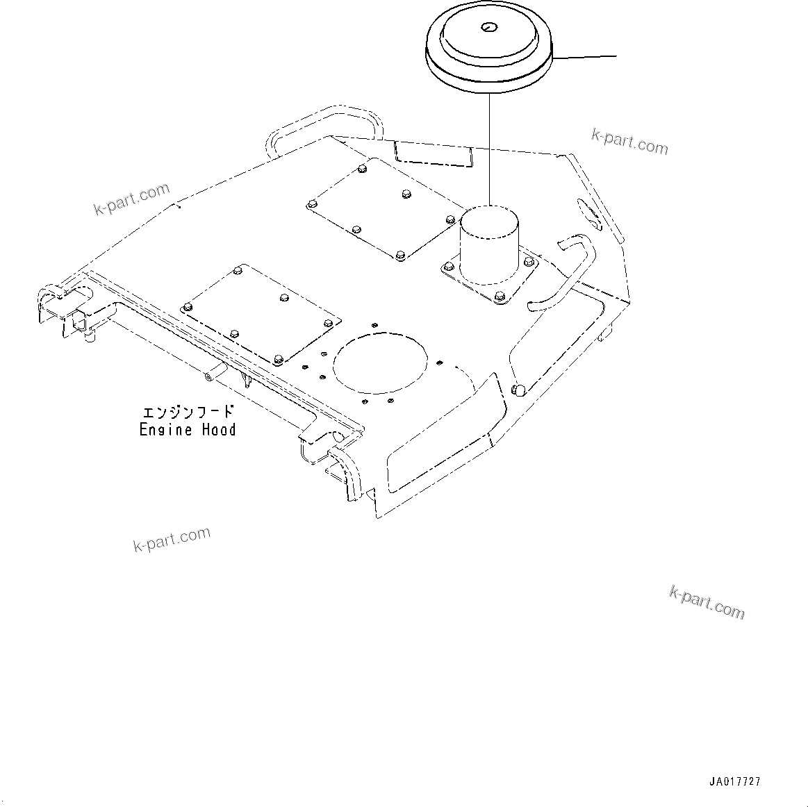 Komatsu parts book diagram for D85EXI-18E0 S/N 23363-UP: CAP (#22083-)