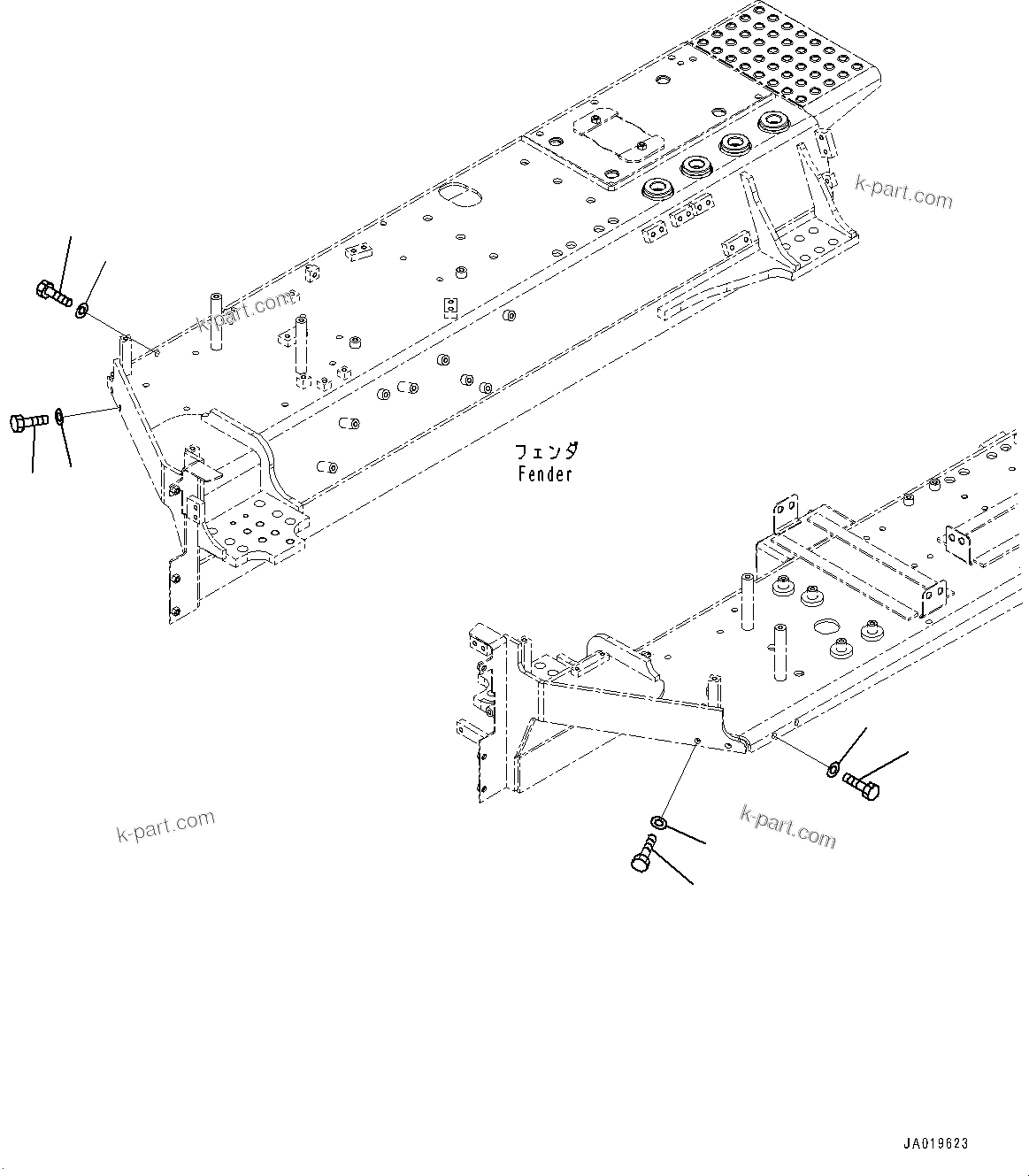 Komatsu parts book diagram for D85EXI-18E0 S/N 23363-UP: PLUG (#23046-)