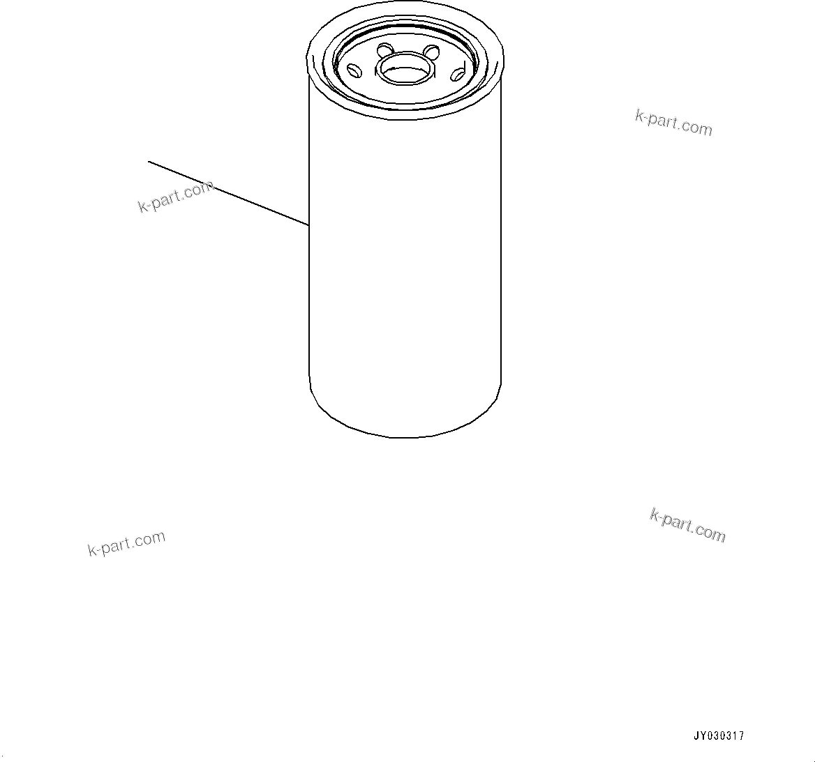 Komatsu parts book diagram for SAA6D140E-7 S/N 830235-UP (For WA500-8E0): FUEL FILTER CARTRIDGE (#830235-)