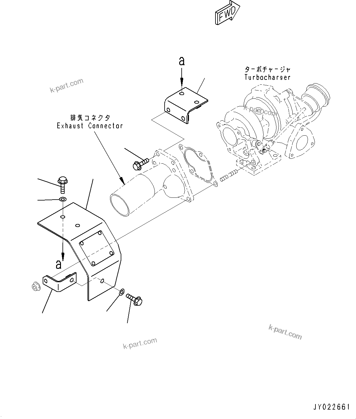 Komatsu parts book diagram for SAA4D95LE-5D S/N 501795-UP (For PC120-8): HEAT SHIELD (#501795-)