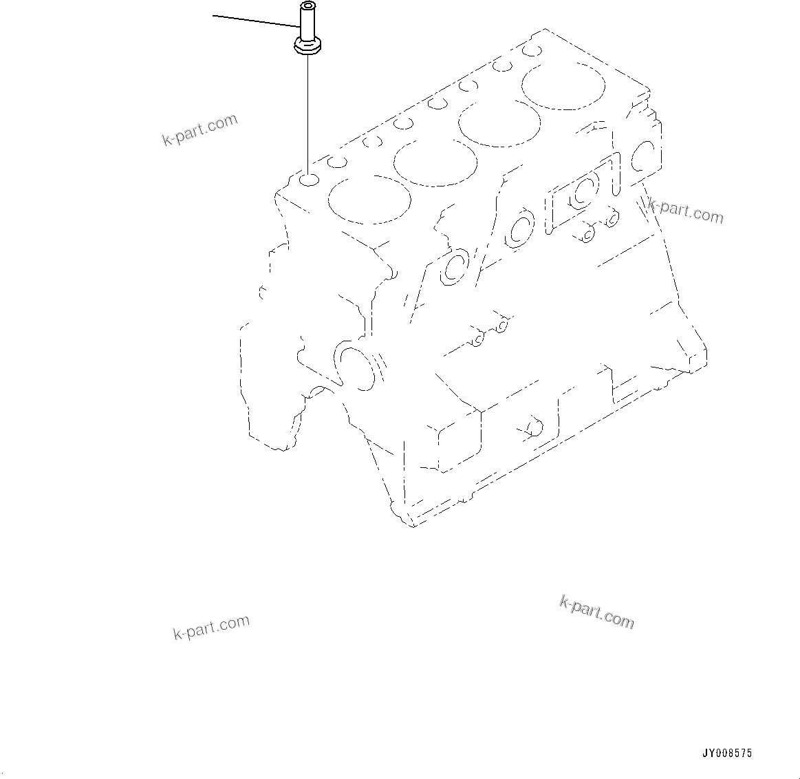 Komatsu parts book diagram for SAA4D95LE-5D S/N 501795-UP (For PC120-8): CYLINDER BLOCK, TAPPET (#501795-)