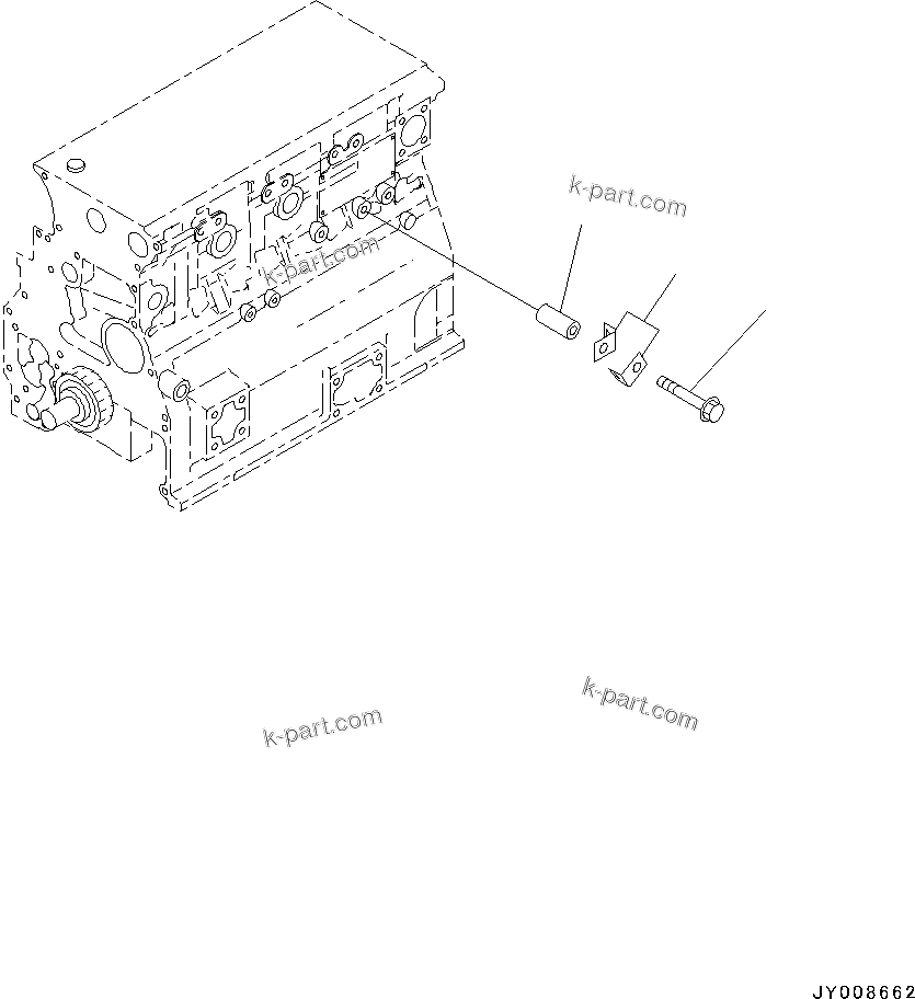 Komatsu parts book diagram for SAA4D95LE-5D S/N 501795-UP (For PC120-8): CYLINDER BLOCK ACCESSORY (#501795-)