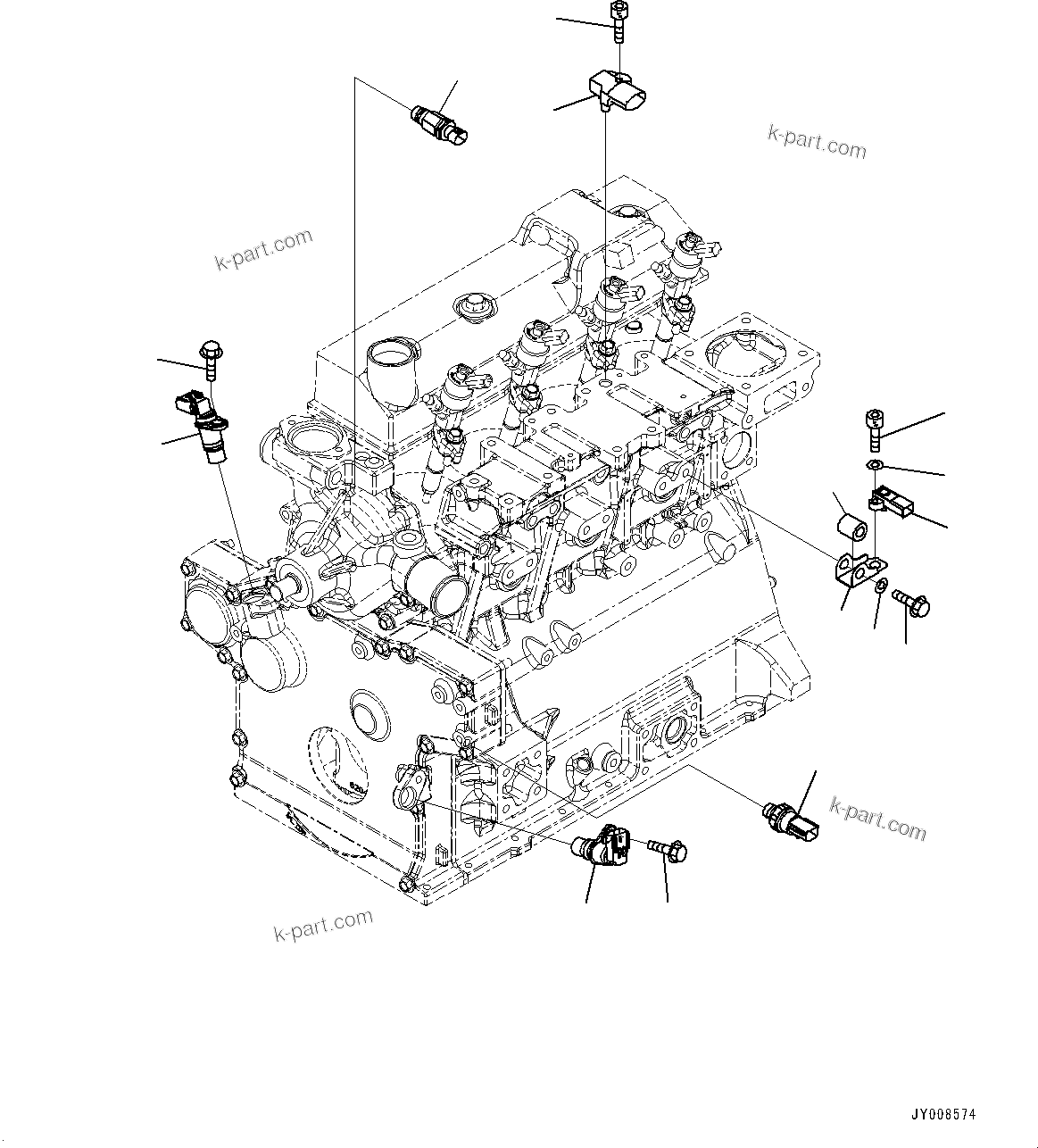 Komatsu parts book diagram for SAA4D95LE-5D S/N 501795-UP (For PC120-8): ENGINE CONTROLLER, MODULE (#501795-)