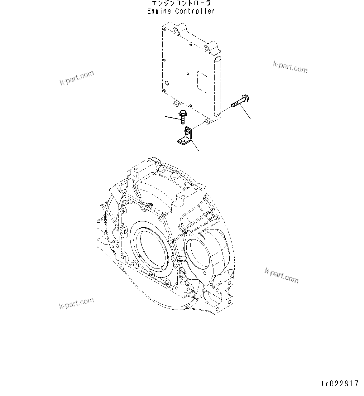 Komatsu parts book diagram for SAA4D95LE-5J S/N 510888-UP (For WA100-6): ENGINE CONTROLLER RELATED PARTS, (#506848-)