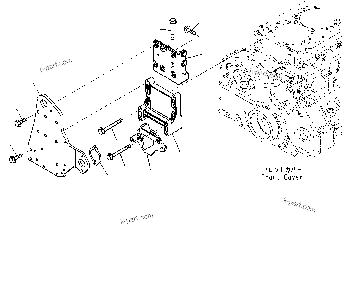 Komatsu parts book diagram for SAA6D125E-5ER S/N 579001-UP (For WA480-6R): COOLING FAN DRIVE, (#579001-)