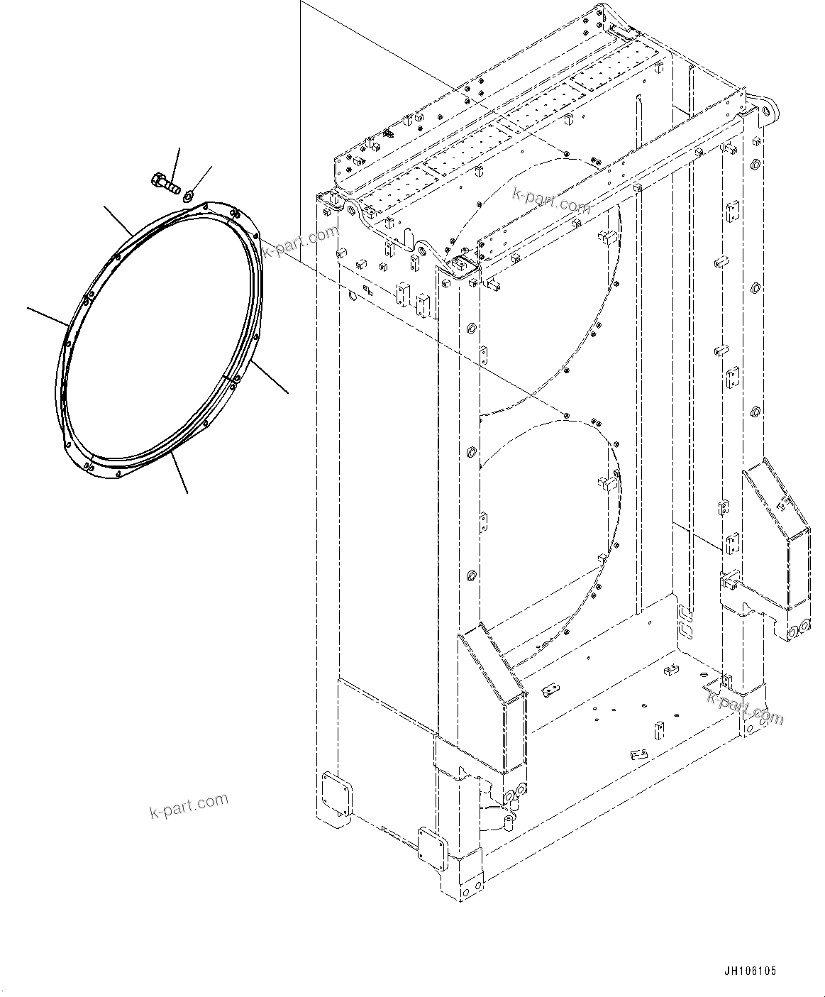Komatsu parts book diagram for PC3400-11M0 S/N 36301-UP: OIL COOLER, SHROUD(#36301-)