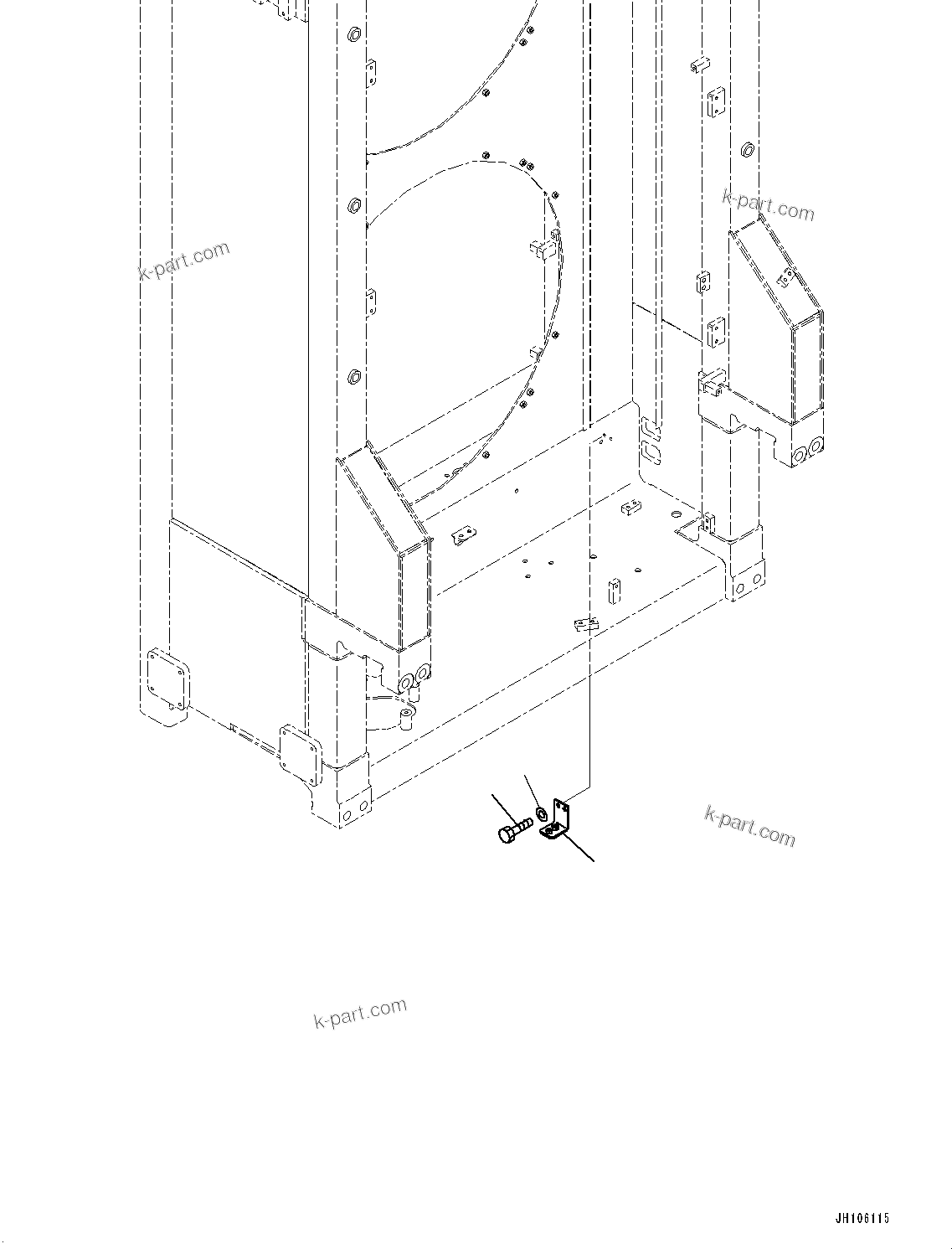Komatsu parts book diagram for PC3400-11M0 S/N 36301-UP: OIL COOLER, BRACKET(#36301-)