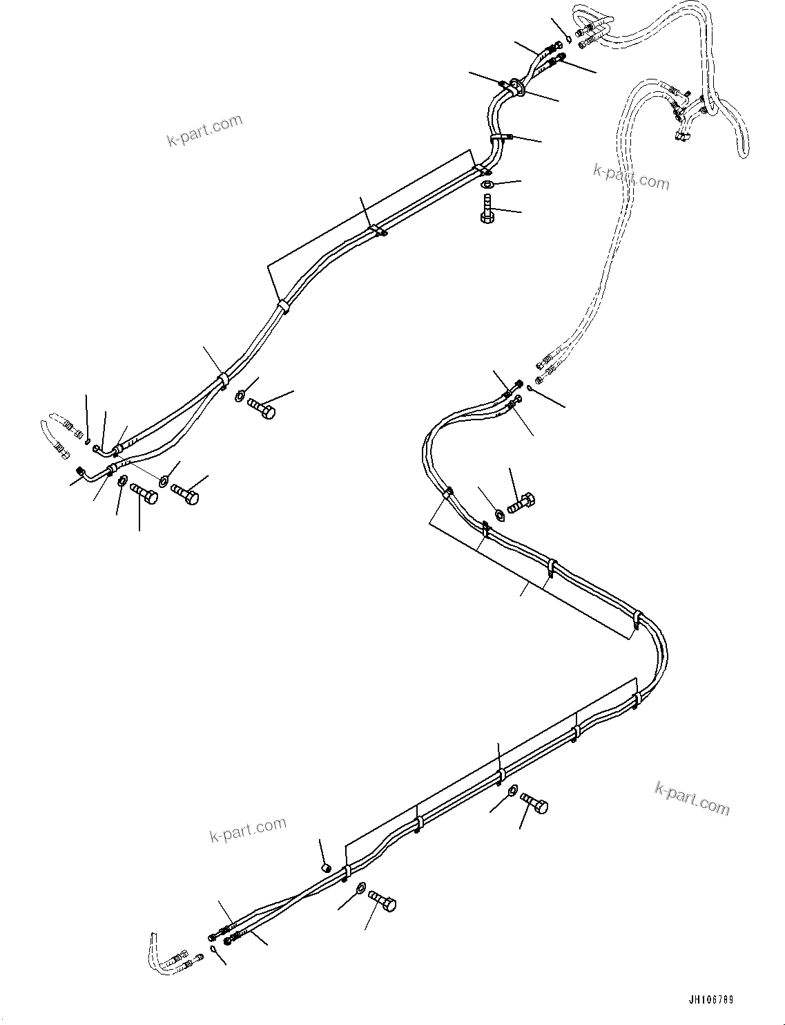 Komatsu parts book diagram for PC3400-11M0 S/N 36301-UP: AIR CONDITIONER RELATED PARTS, AIR CONDITIONER PIPING(#36301-)