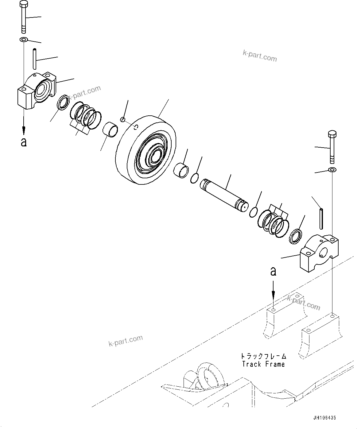 Komatsu parts book diagram for PC3400-11M0 S/N 36301-UP: CARRIER ROLLER, (#36301-)