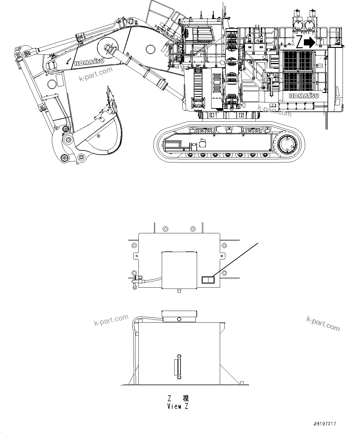 Komatsu parts book diagram for PC3400-11M0 S/N 36301-UP: COOLANT DECAL, PLATE(#36301-)