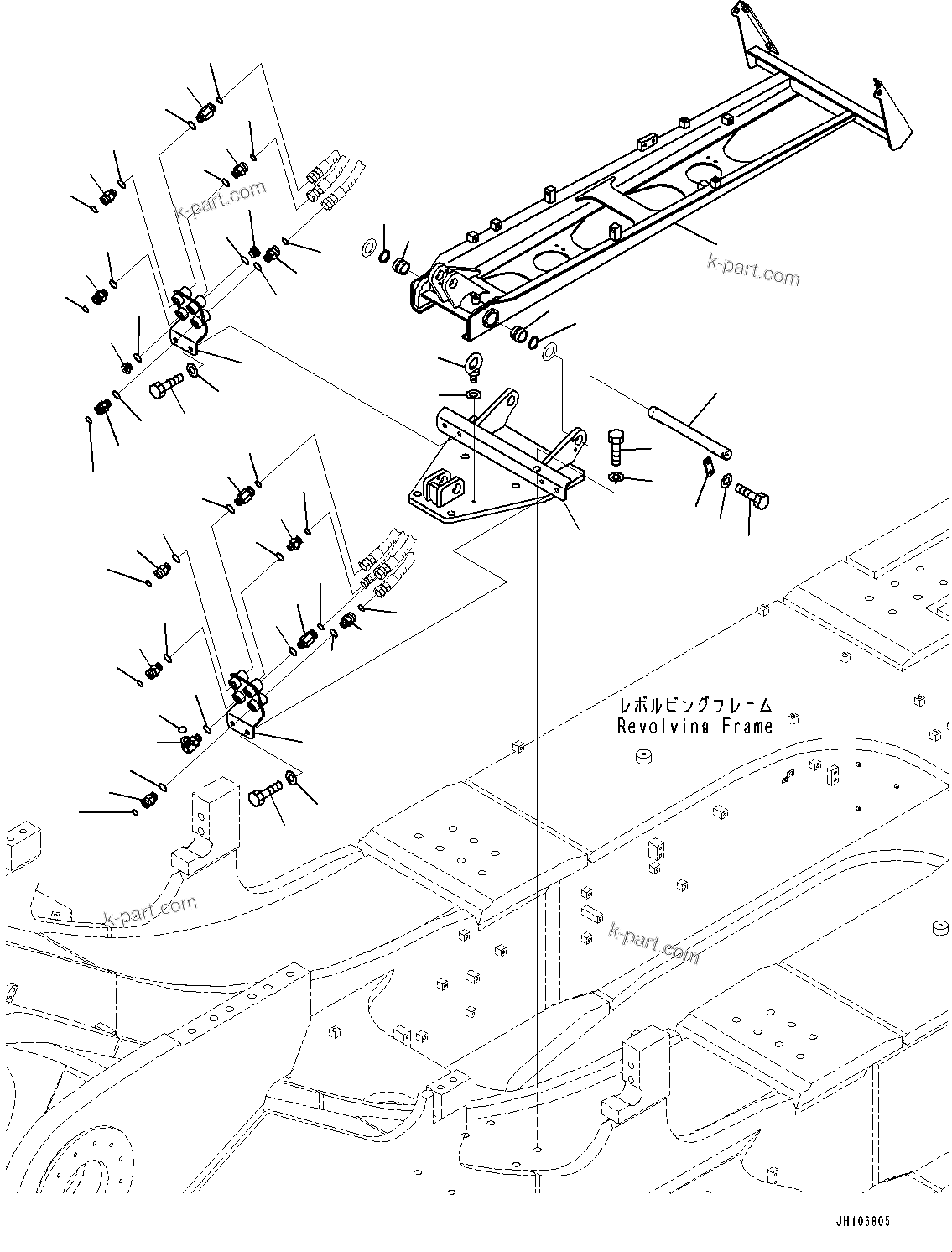 Komatsu parts book diagram for PC3400-11M0 S/N 36301-UP: SERVICE CENTER, FRAME(#36301-)