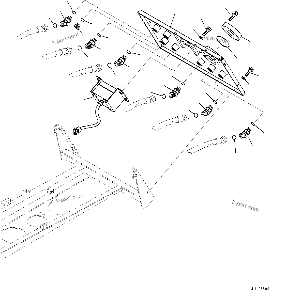 Komatsu parts book diagram for PC3400-11M0 S/N 36301-UP: SERVICE CENTER, PANEL SWITCH(#36301-)