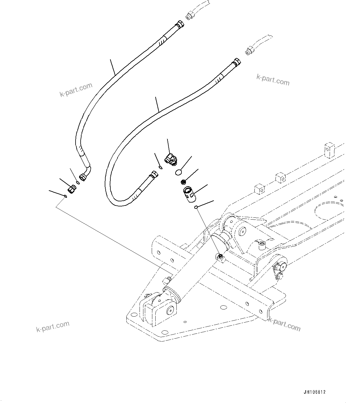 Komatsu parts book diagram for PC3400-11M0 S/N 36301-UP: SERVICE CENTER, ADAPTER(#36301-)