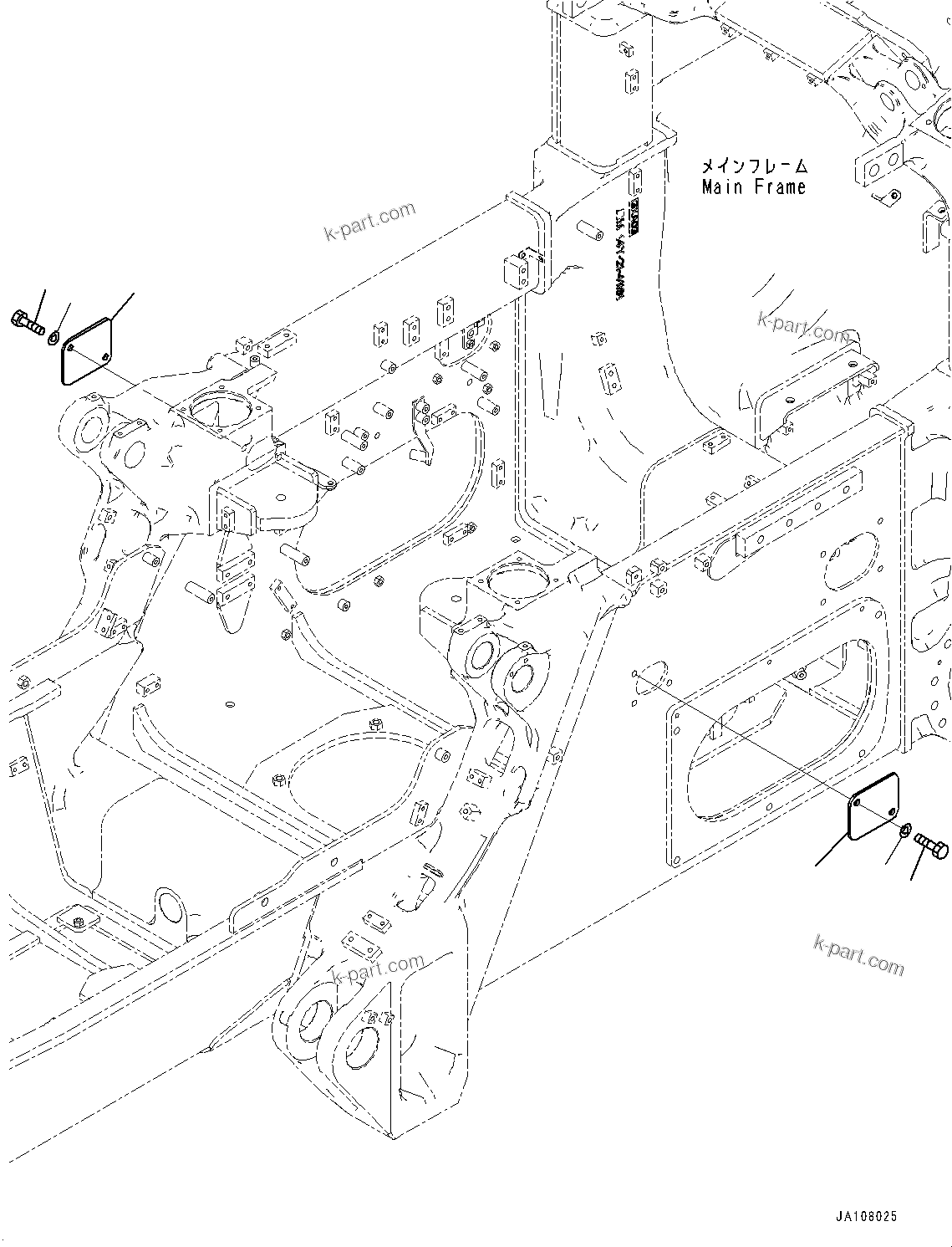 Komatsu parts book diagram for D71EX-24E0 S/N 70002-UP: IMU SENSOR WIRING HARNESS, PLATE(#70002-)