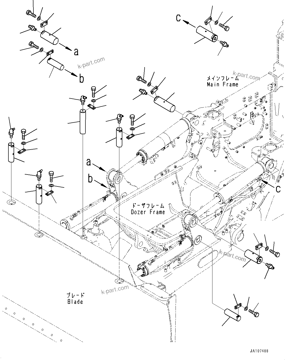 Komatsu parts book diagram for D71EX-24E0 S/N 70002-UP: LINK, PIN(#70002-)