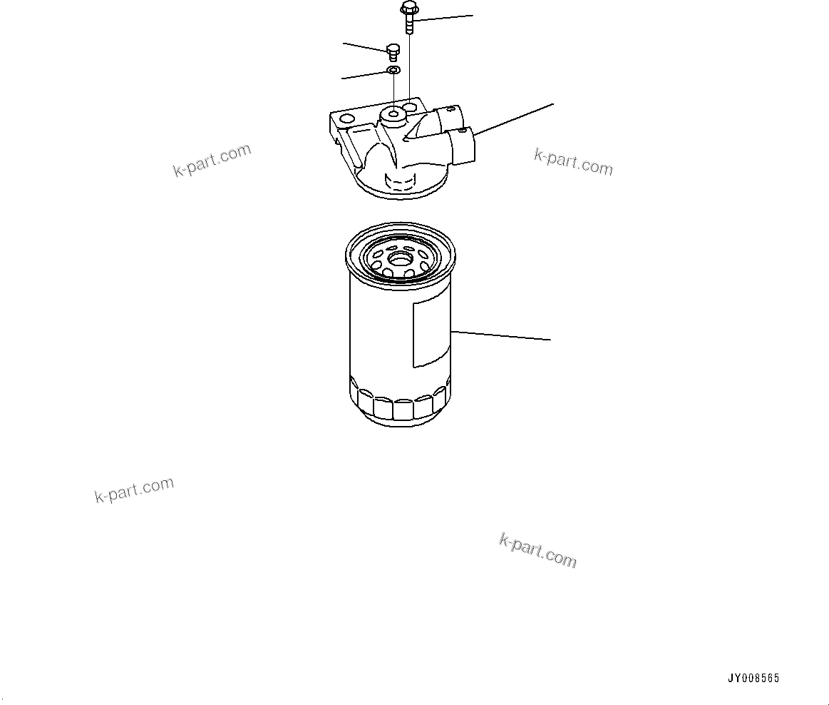 Komatsu parts book diagram for SAA4D95LE-5 S/N 0-UP (For PC130-10M0): FUEL FILTER, 2 IN 1(#577757-)