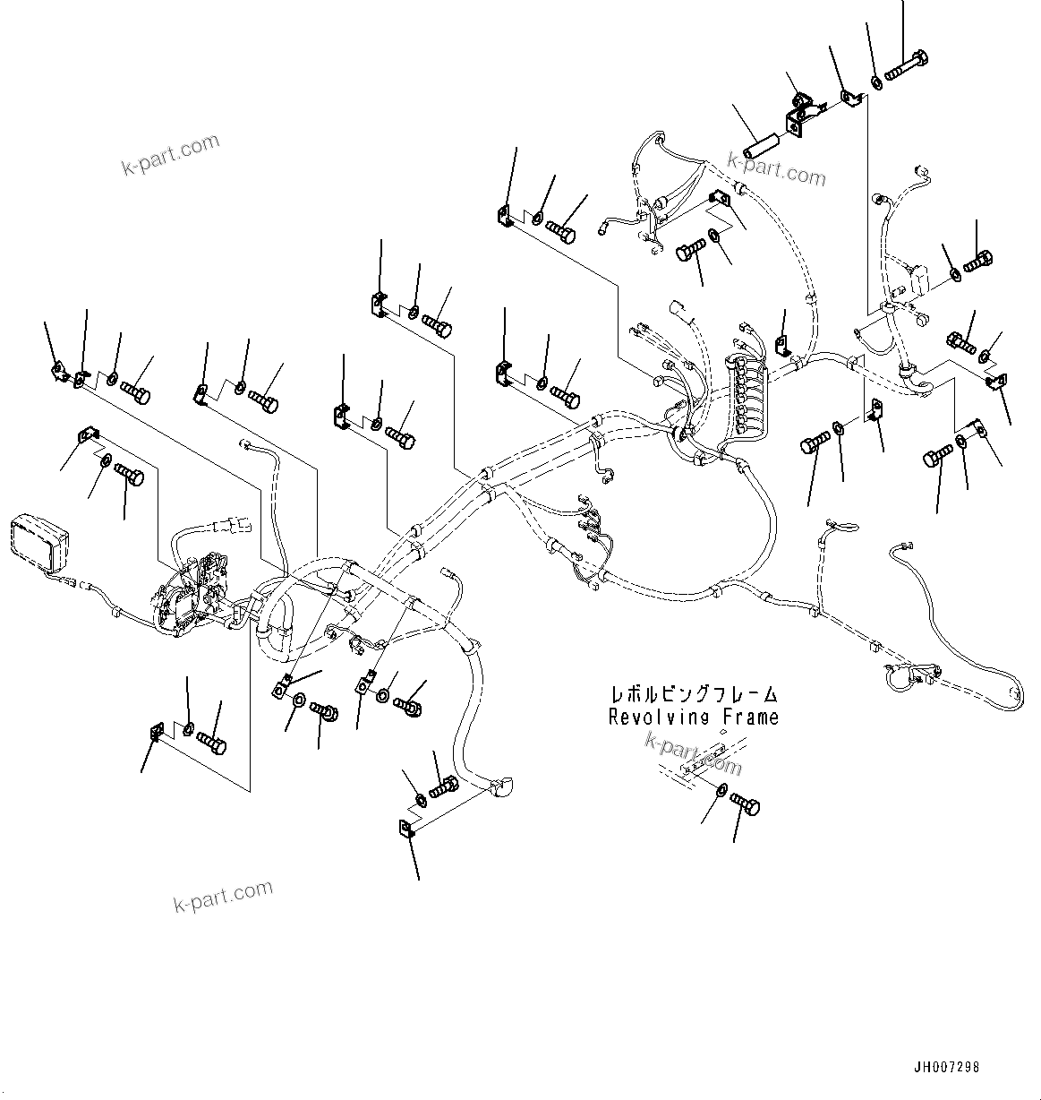 Komatsu parts book diagram for PC200LC-8M0 S/N C10001-UP: ELECTRIC WIRING HARNESS, MAIN WIRING HARNESS (1/3)(#C10001-)
