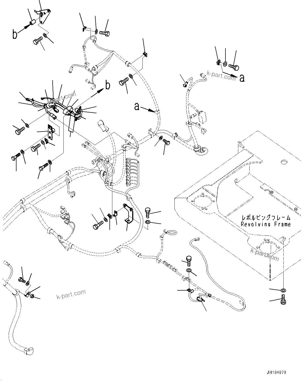 Komatsu parts book diagram for PC200LC-8M0 S/N C10001-UP: ELECTRIC WIRING HARNESS, MAIN WIRING HARNESS (3/3)(#C10001-)