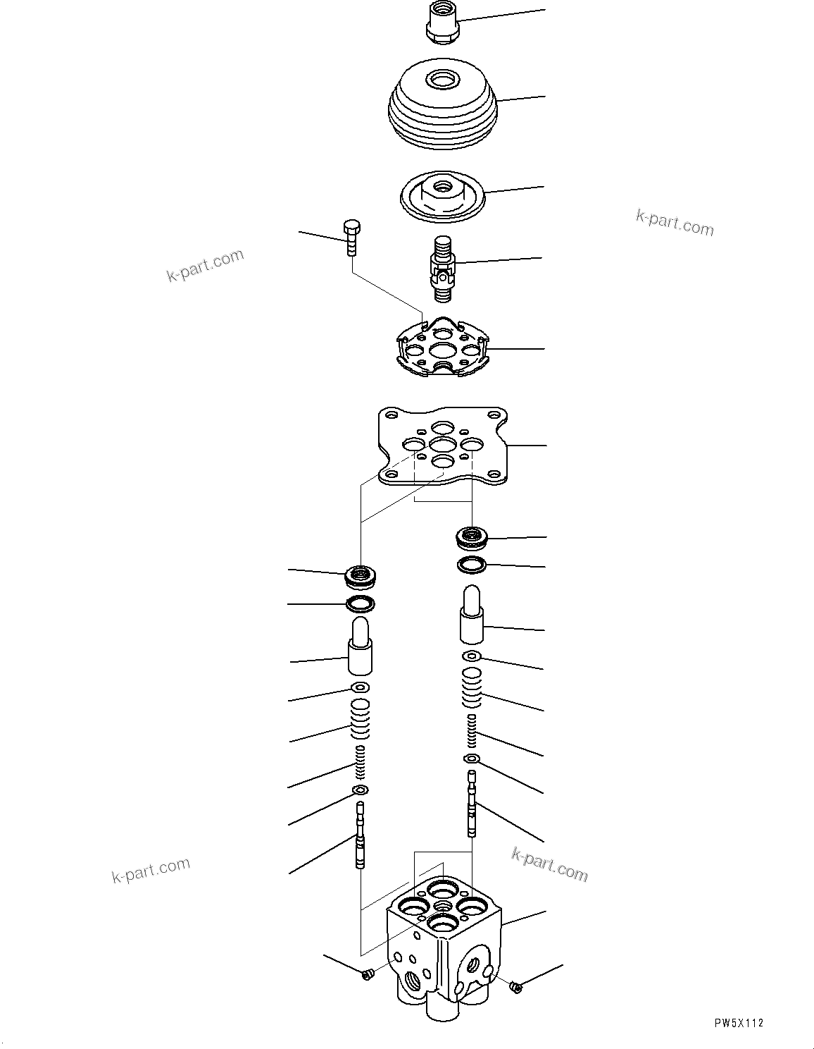 Komatsu parts book diagram for PC200LC-8M0 S/N C10001-UP: CAB, PPC VALVE (2/3)(#C13138-)