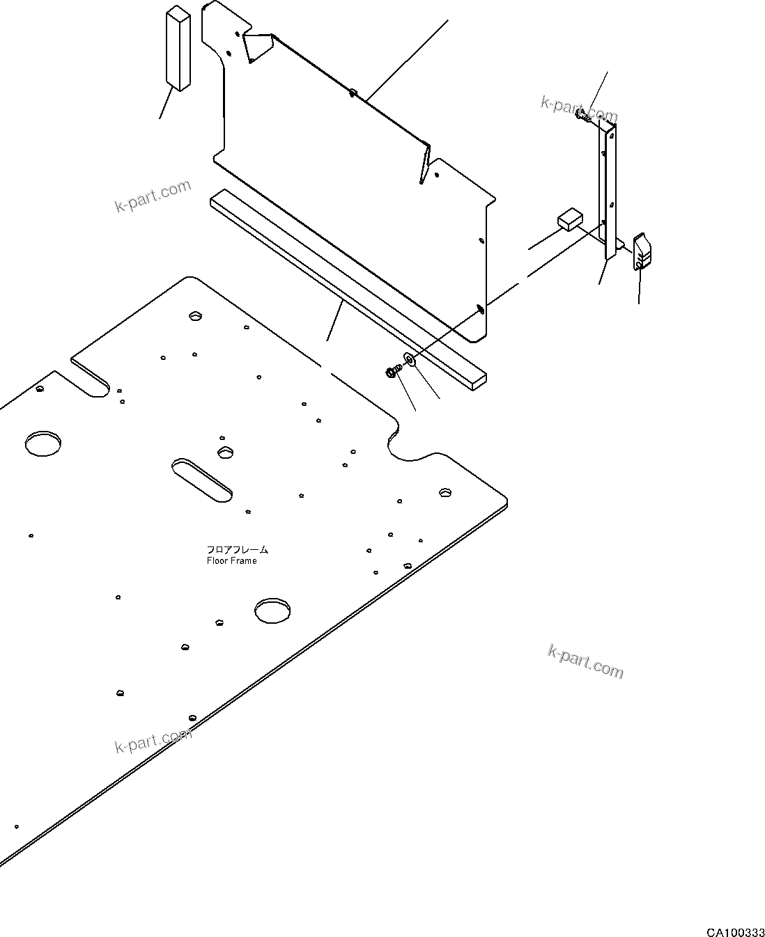 Komatsu parts book diagram for PC200LC-8M0 S/N C10001-UP: CAB, CAB IN PARTS, PARTITION AND FILTER, WITH CAR COOLER(#C10001-)