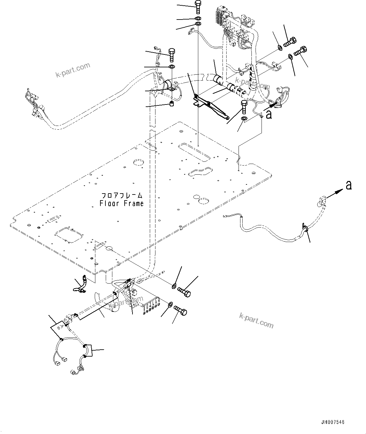 Komatsu parts book diagram for PC200LC-8M0 S/N C10001-UP: CAB, FLOOR, WIRING HARNESS CLAMP AND GROUND(#C10001-C13137)