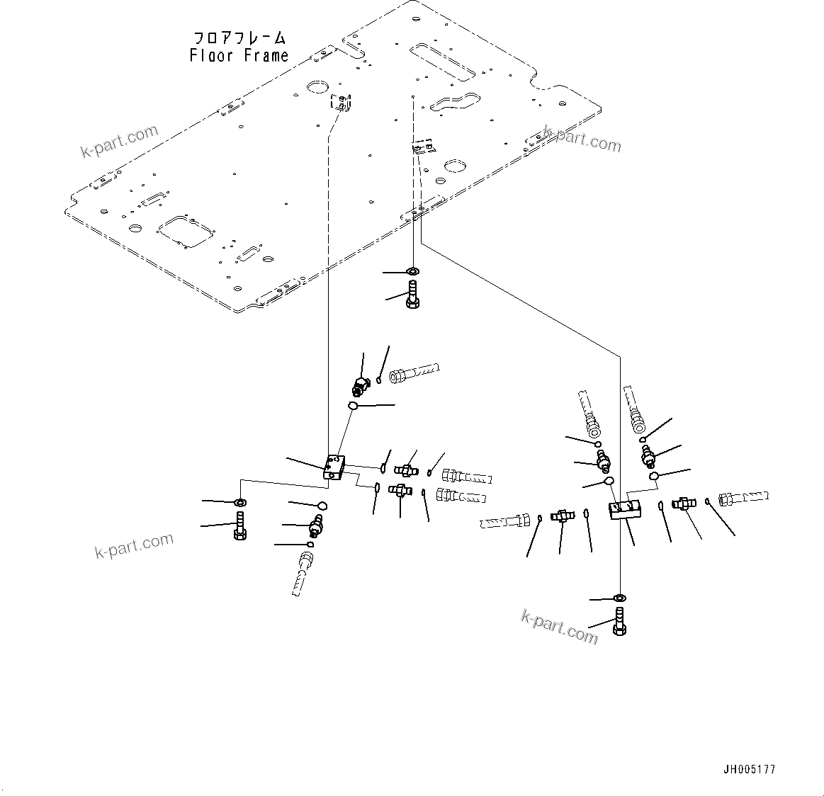 Komatsu parts book diagram for PC200LC-8M0 S/N C10001-UP: CAB, FLOOR, P, T BLOCK(#C10001-C13137)