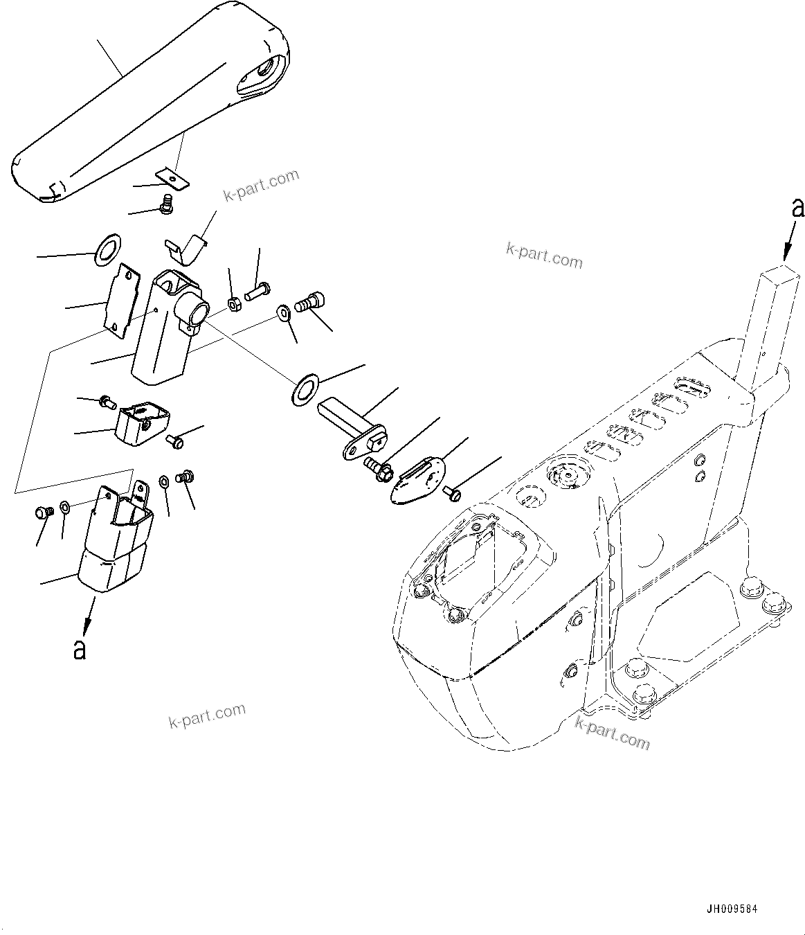 Komatsu parts book diagram for PC200LC-8M0 S/N C10001-UP: CAB, FLOOR, ARMREST, R.H. (AUSTRALIA SPEC.)(#C10001-)