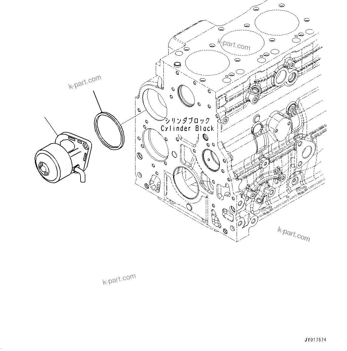 Komatsu parts book diagram for SAA6D107E-1 S/N 26701907-UP (For PC210-10M0): WATER PUMP, (#26701907-)