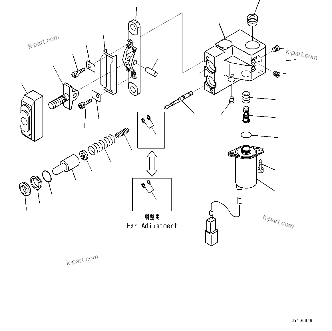 Komatsu parts book diagram for PC300-8M2 S/N 80001-UP: CAB, PPC VALVE (2/4) (1-ADDITIONAL ACTUATOR PIPING, ACCUMULATOR)(#80001-)