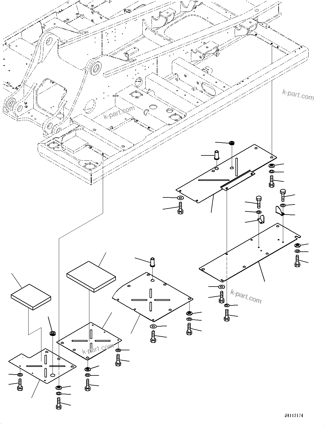 Komatsu parts book diagram for PC300-8M2 S/N 80001-UP: UNDER COVER, (1/3) (EXTRA BAD FUEL AND POOR FUEL SPECIFICATION, WATER+DUST, ADDITIONAL FILTER)(#80001-)