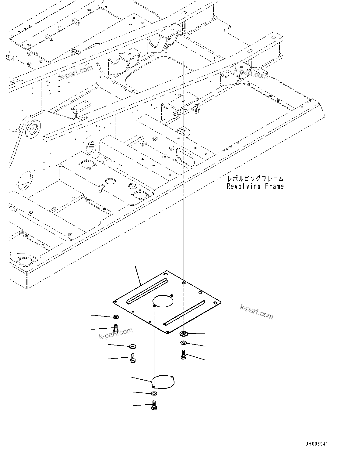 Komatsu parts book diagram for PC300-8M2 S/N 80001-UP: UNDER COVER, (2/3) (HEAVY DUTY TYPE)(#80001-)