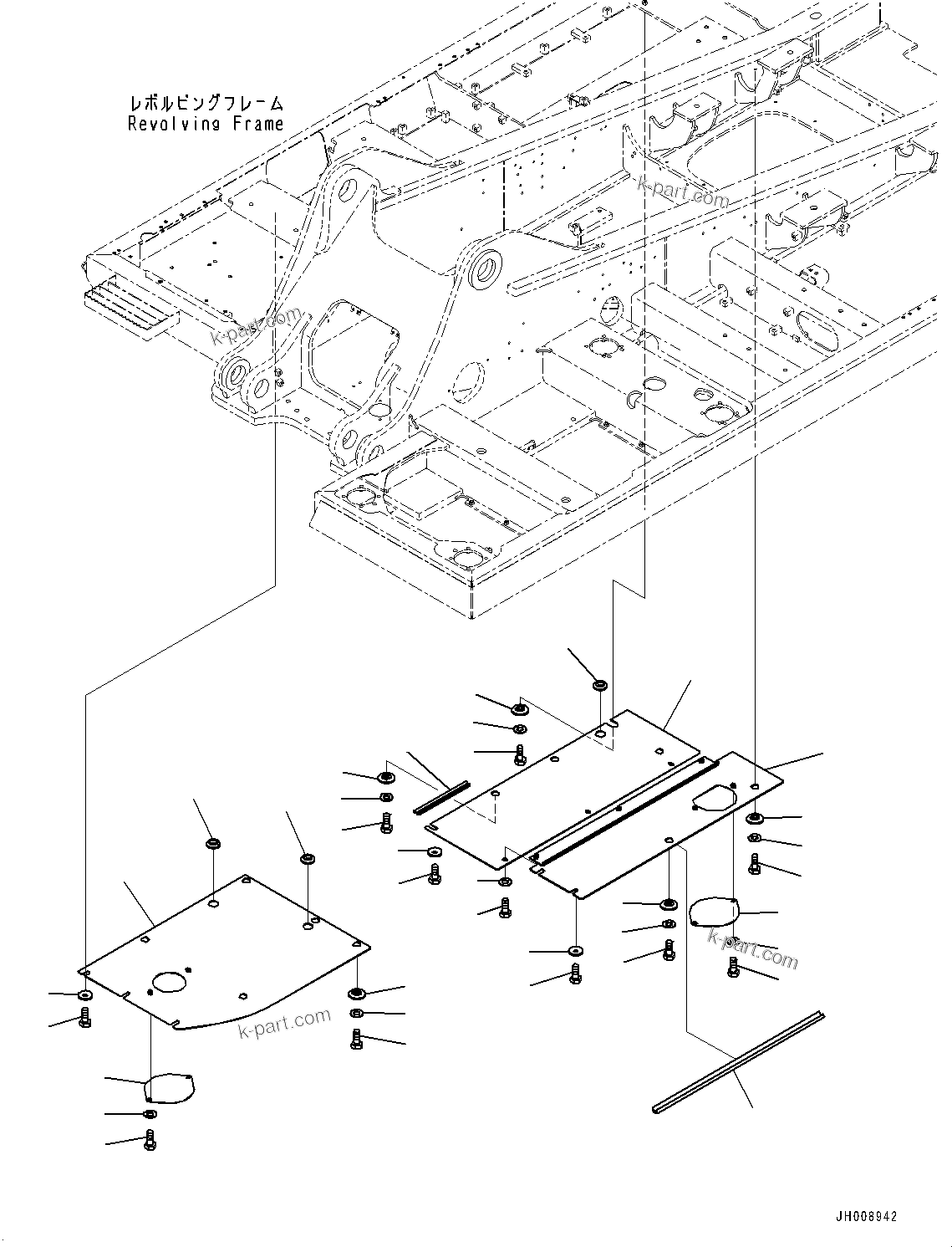 Komatsu parts book diagram for PC300-8M2 S/N 80001-UP: UNDER COVER, (3/3) (HEAVY DUTY TYPE)(#80001-)
