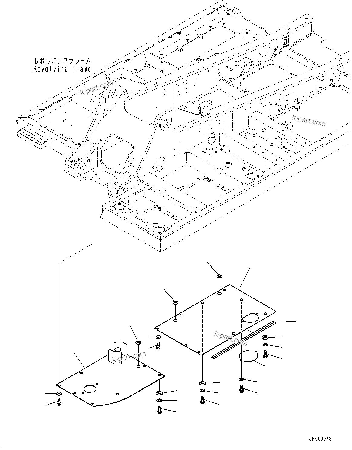Komatsu parts book diagram for PC300-8M2 S/N 80001-UP: UNDER COVER, (3/3) (EXTRA BAD FUEL AND POOR FUEL SPECIFICATION, WATER+DUST, LARGE FUEL PREFILTER)(#80001-)