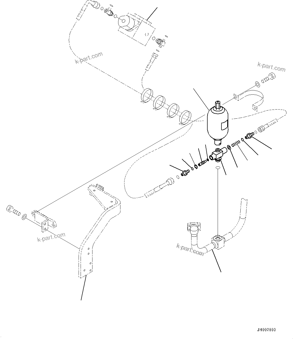 Komatsu parts book diagram for PC300-8M2 S/N 80001-UP: BREAKER ADAPTER, (1/2)(#80001-80001)