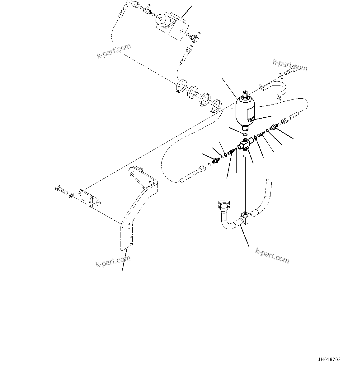 Komatsu parts book diagram for PC300-8M2 S/N 80001-UP: BREAKER ADAPTER, (1/2)(#80002-)