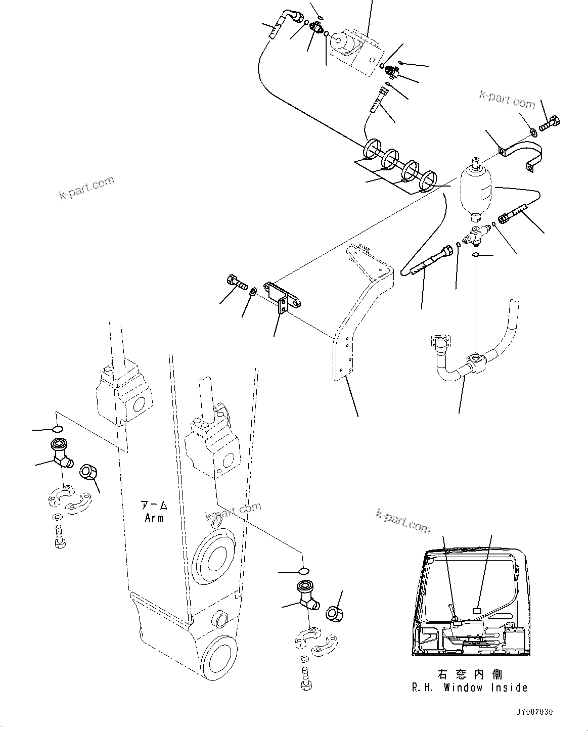 Komatsu parts book diagram for PC300-8M2 S/N 80001-UP: BREAKER ADAPTER, (2/2) (NIPPON PNEUMATIC BREAKER KIT)(#80001-80000)