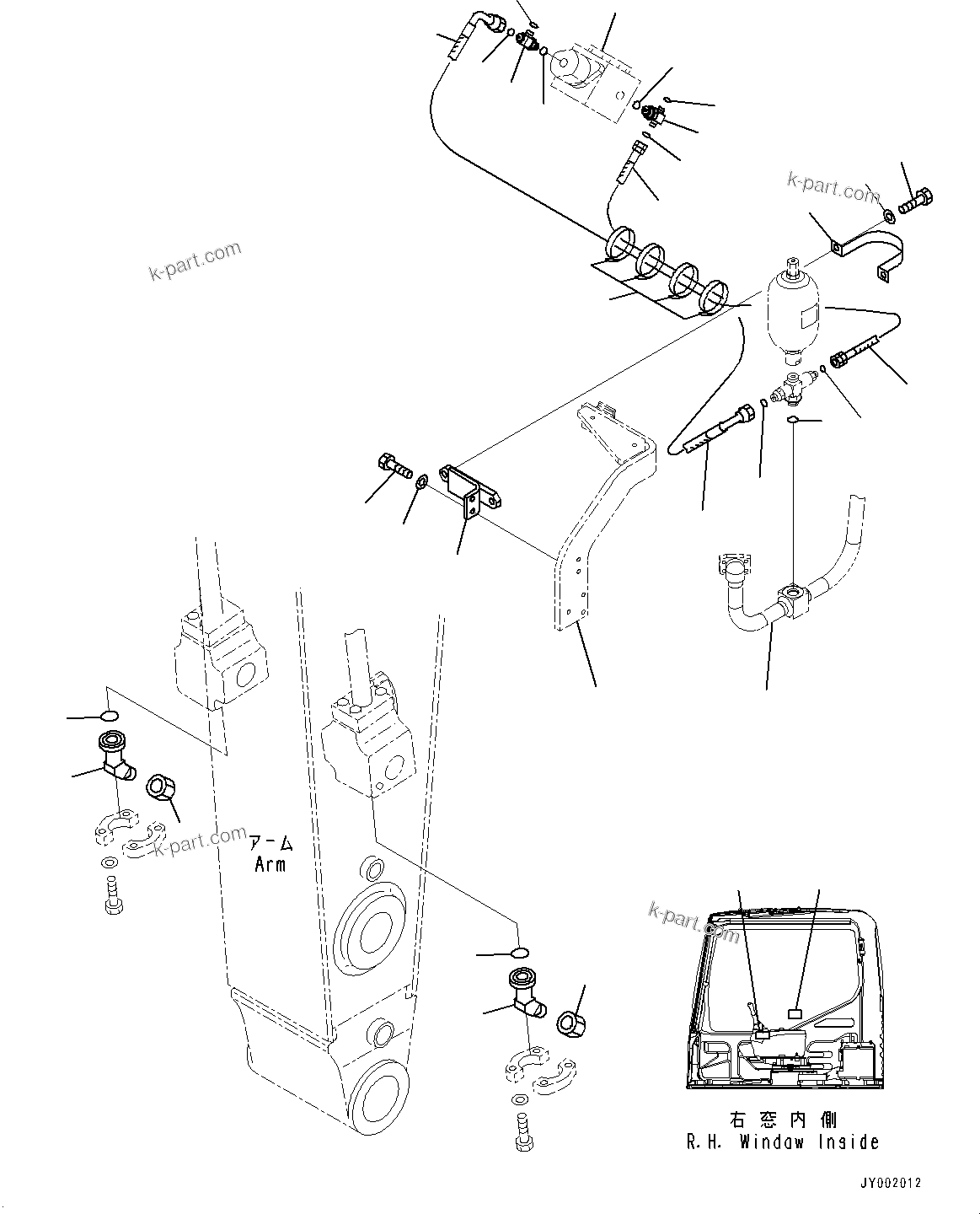 Komatsu parts book diagram for PC300-8M2 S/N 80001-UP: BREAKER ADAPTER, (2/2) (MONTABERT BREAKER KIT)(#80001-80000)