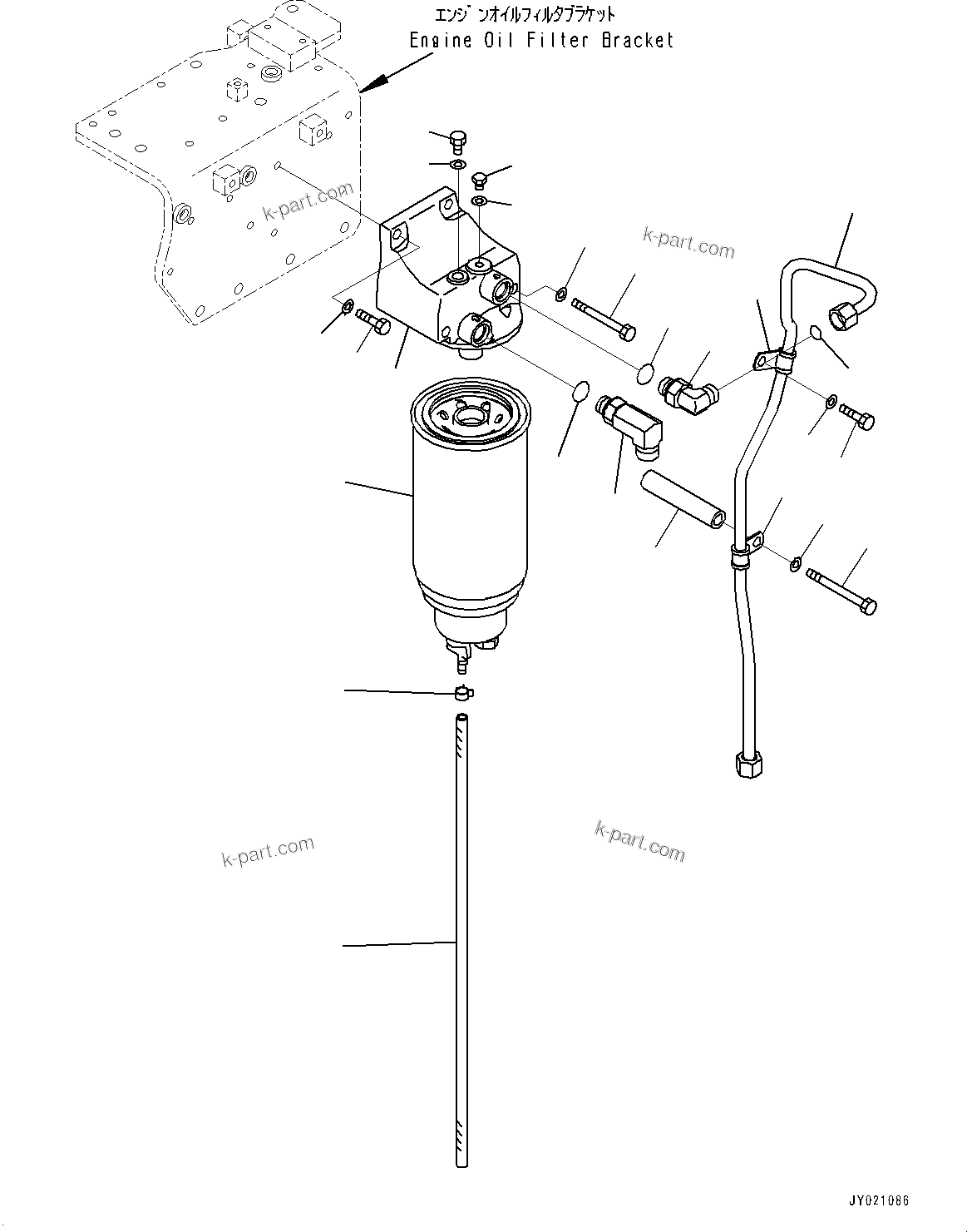 Komatsu parts book diagram for SAA6D140E-7 S/N 837398-UP (For GD955-7): FUEL PREFILTER, (#837398-)