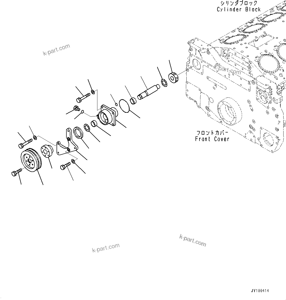 Komatsu parts book diagram for SAA12V140E-7 S/N 900006-UP (For PC2000-11R): ALTERNATOR DRIVE, (#900125-)