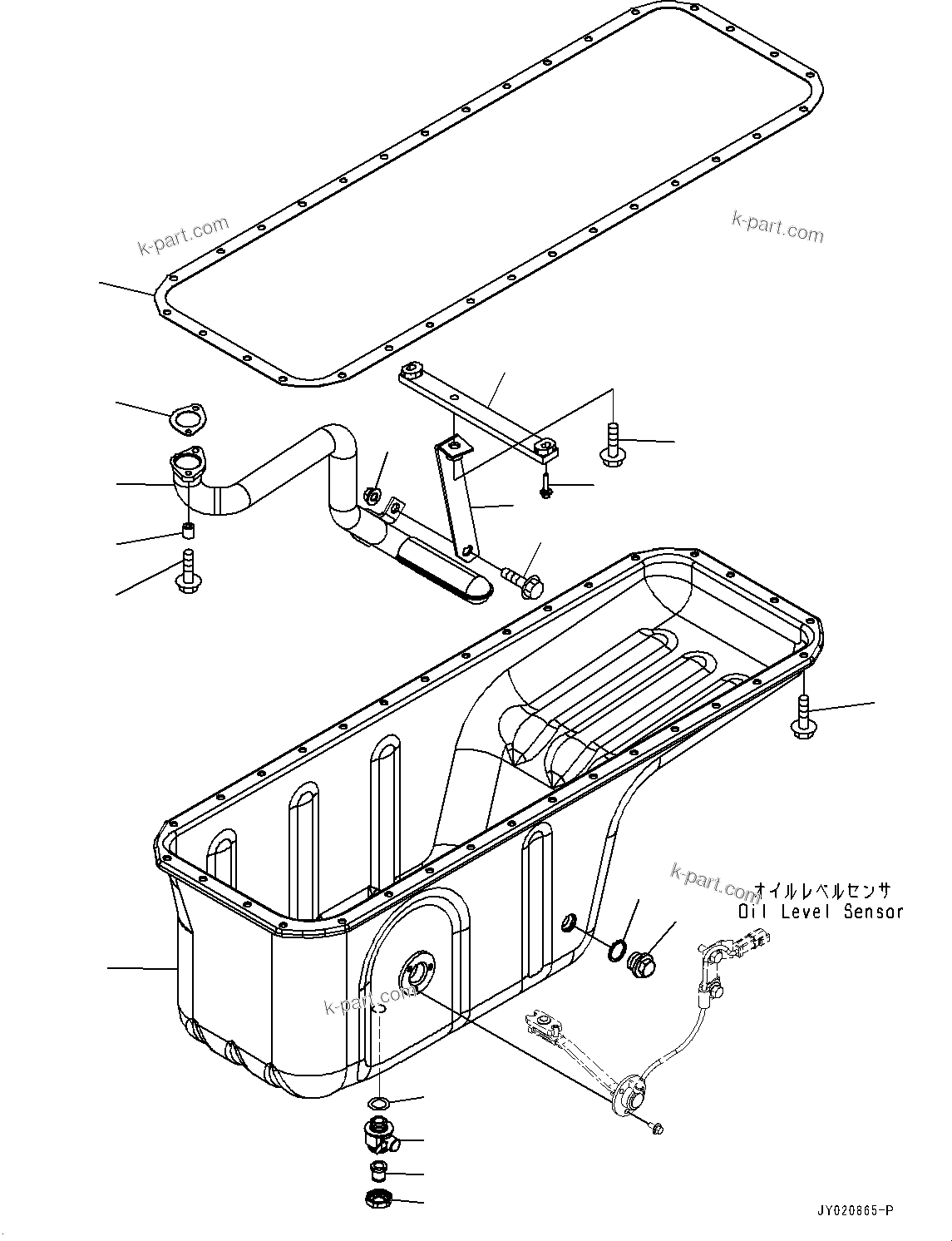 Komatsu parts book diagram for SAA6D114E-3 S/N 26892960-UP (For PC300-8M2/PC350-8M2/PC350LC-8M2): ENGINE OIL PAN, (#26892960-)