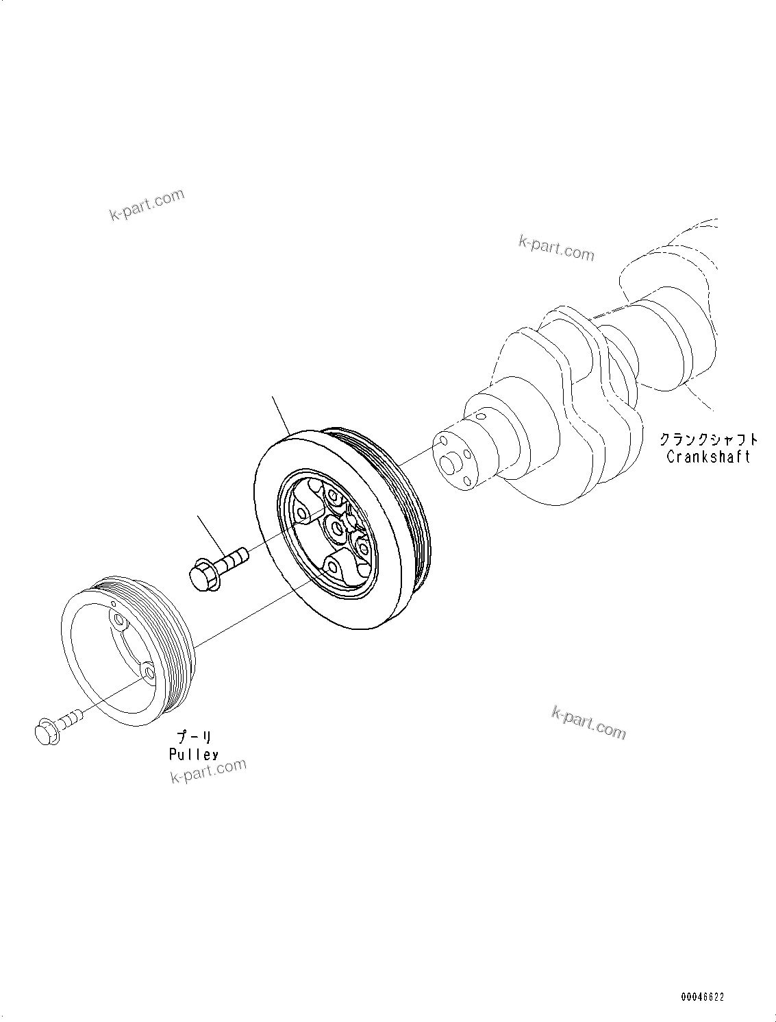 Komatsu parts book diagram for SAA6D114E-3 S/N 26892960-UP (For PC300-8M2/PC350-8M2/PC350LC-8M2): VIBRATION DAMPER, (#26892960-)