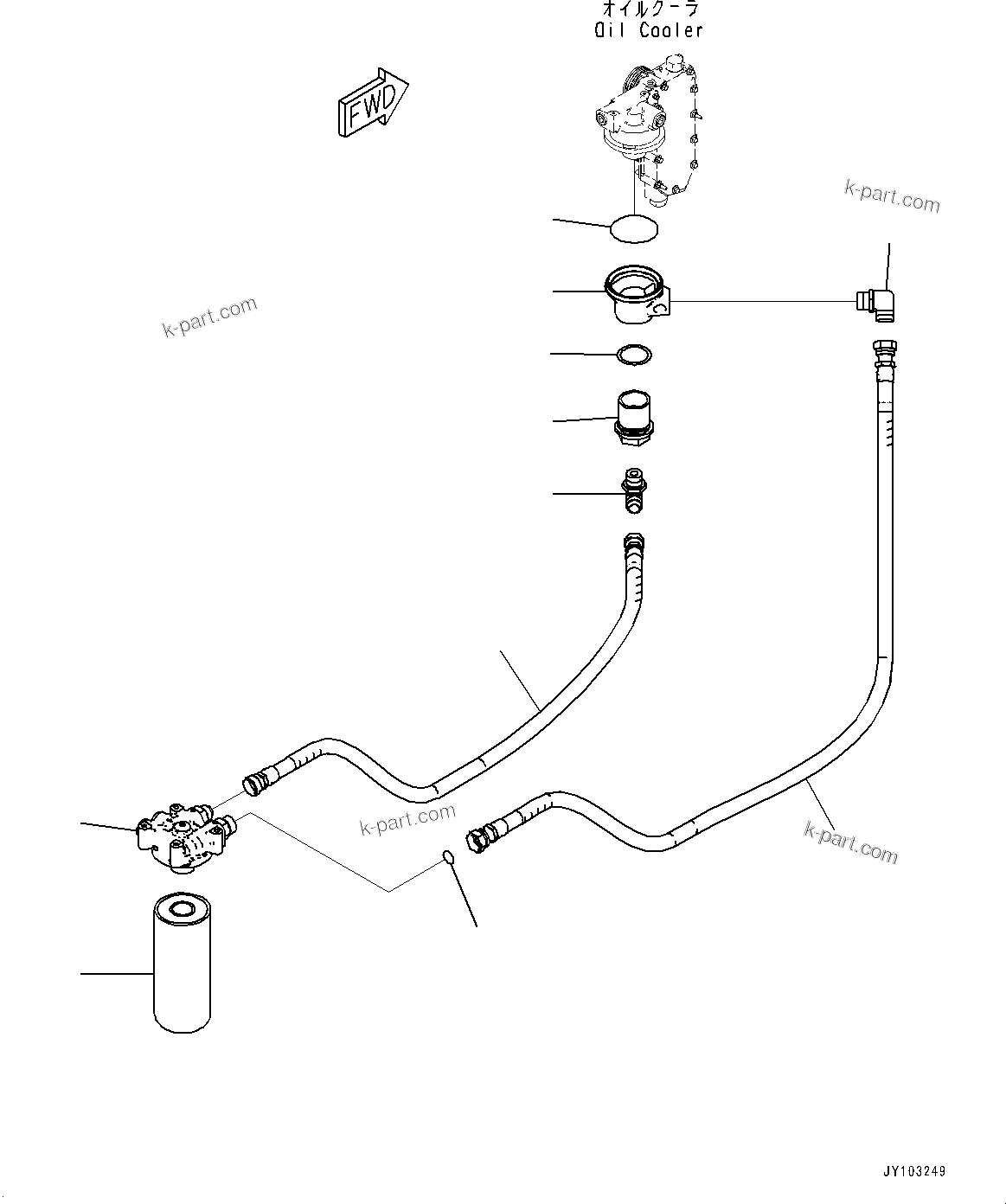 Komatsu parts book diagram for SAA6D114E-3 S/N 26892960-UP (For PC300-8M2/PC350-8M2/PC350LC-8M2): ENGINE OIL FILTER, (#26892960-)