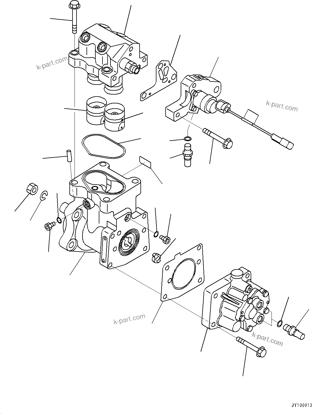Komatsu parts book diagram for SAA6D114E-3 S/N 26892960-UP (For PC300-8M2/PC350-8M2/PC350LC-8M2): FUEL SUPPLY PUMP, INNER PARTS(#26892960-)